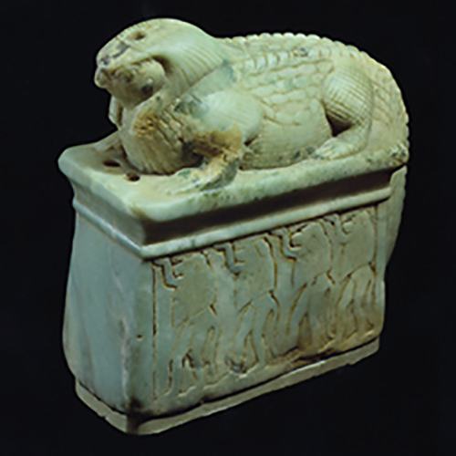 Green Stone Falcon-Headed Crocodile